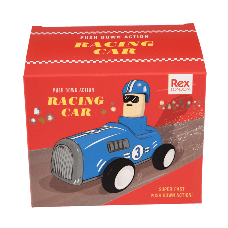 Push Down Action Racing Car Blue