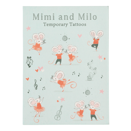 Mimi And Milo Temporary Tattoos