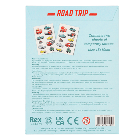 Road Trip Temporary Tattoos