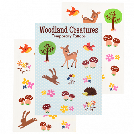 Woodland Creatures Temporary Tattoos 