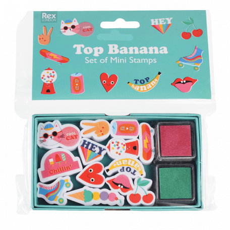 Top Banana Set Of Mini Stamps