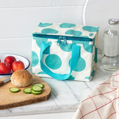 Turquoise On White Spotlight Lunch Bag