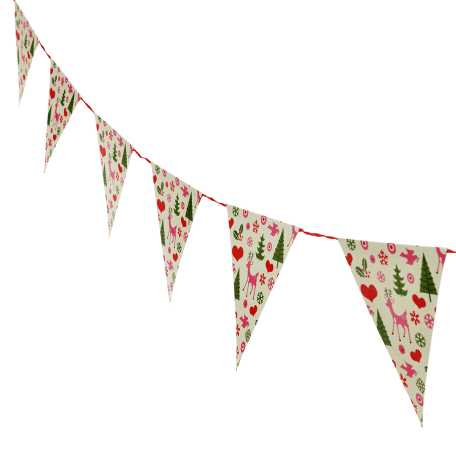 50s christmas paper bunting