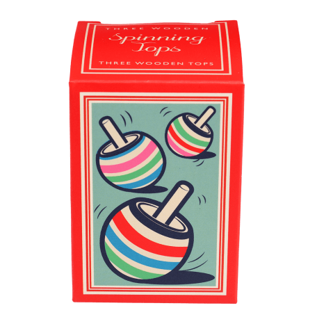 Wooden Spinning Tops (set Of 3)