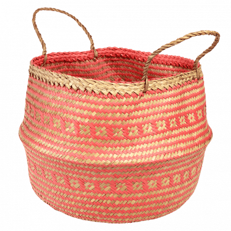 Large Coral Seagrass Basket