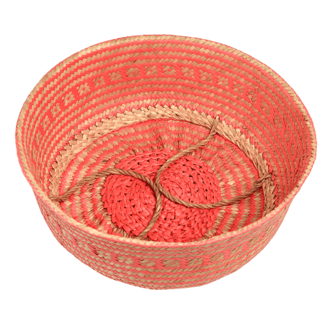 Large Coral Seagrass Basket