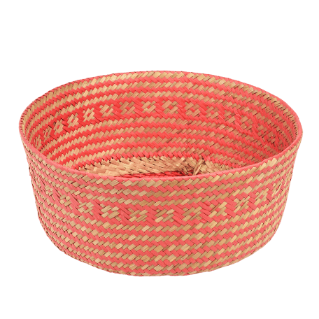 Small Coral Seagrass Basket