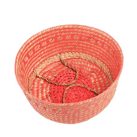 Small Coral Seagrass Basket