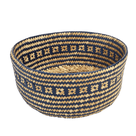 Small Navy Blue Seagrass Basket