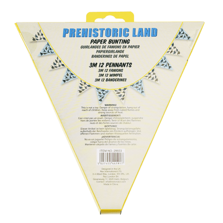 Prehistoric Land Paper Bunting