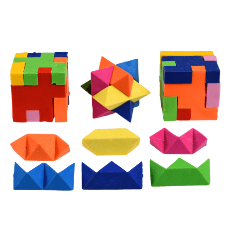 Wild Bear 3d Puzzle Erasers (set Of 4)