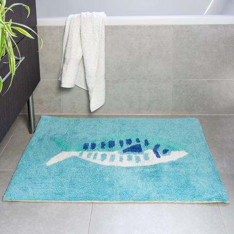 Fish Tufted Cotton Bath Mat