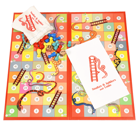 Snakes & Ladders And Ludo Double-Sided Board Game