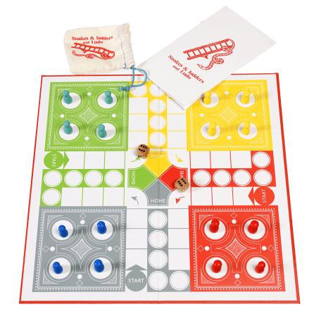 Snakes & Ladders And Ludo Double-Sided Board Game