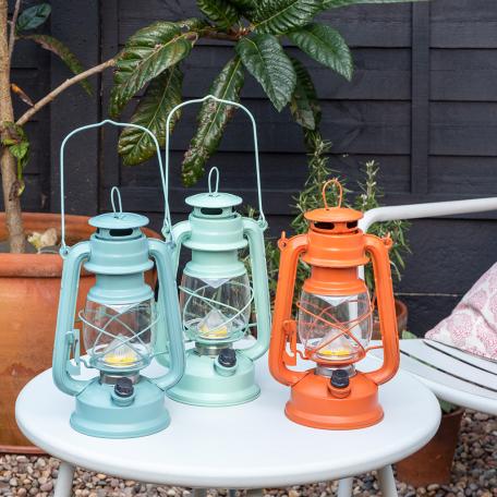 Mixed Led Hurricane Lantern