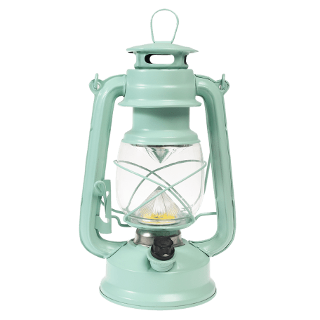 Aqua Led Hurricane Lantern