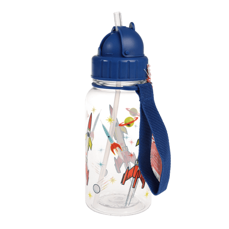 Clear Space Age Kids Water Bottle 500ml