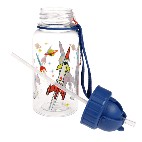 Clear Space Age Kids Water Bottle 500ml