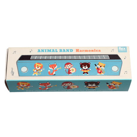 Animal Band Wooden Harmonica