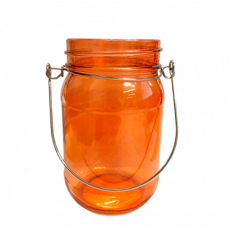 Orange Jam Jar Tealight Holder