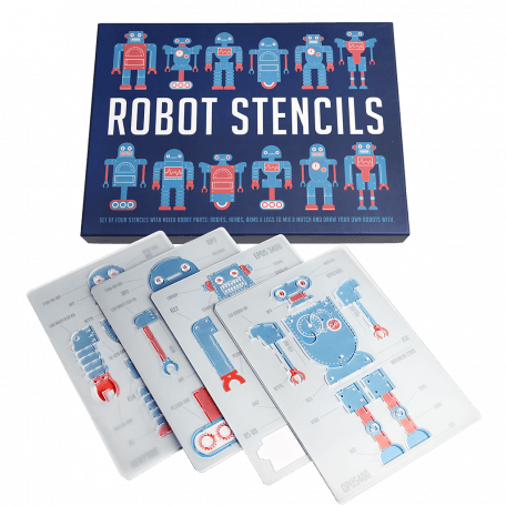 Draw Your Own Robots Large Stencil Set