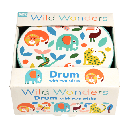 Wild Wonders Drum With Drumsticks