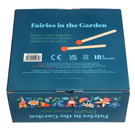 Fairies In The Garden Drum With Drumsticks