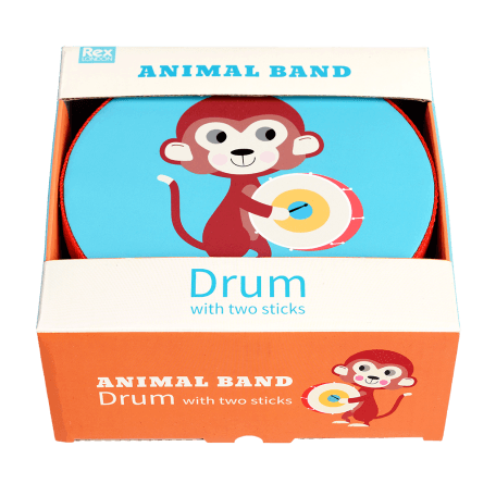 Animal Band Drum With Drumsticks