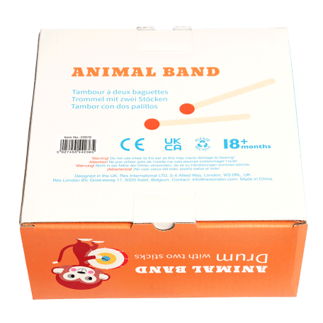 Animal Band Drum With Drumsticks