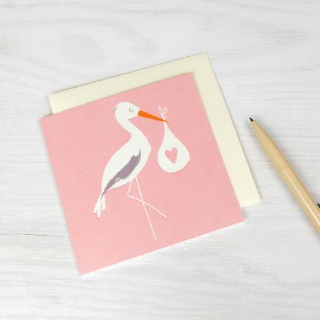 Pink Stork Card