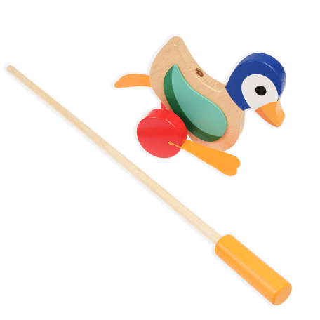 Wooden Push Along Duck