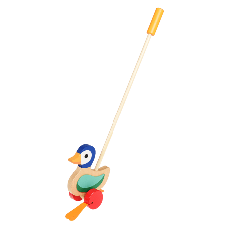 Wooden Push Along Duck