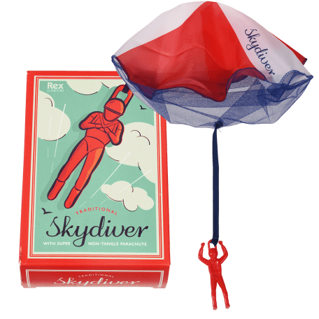 Traditional skydiver toy