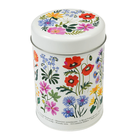 Wild Flowers cannister tin