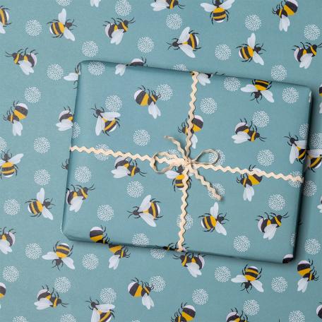 Wrapping Paper (5 Sheets) - Bumblebee