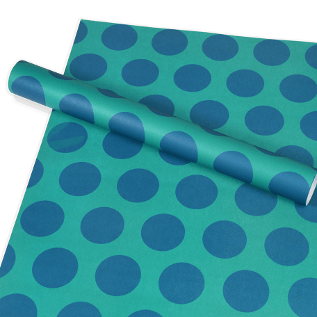 Wrapping Paper (5 Sheets) - Blue Spot On Turquoise