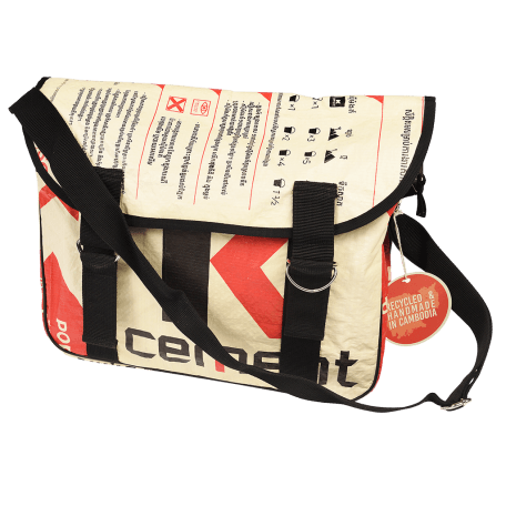 Recycled Cement Bag Courier Satchel