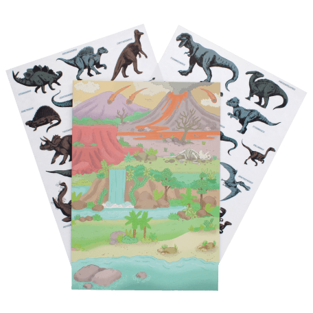 Prehistoric Land Reusable Stickers And Scenes