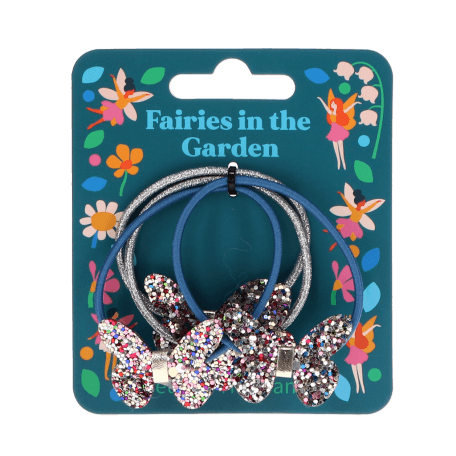 Glitter Butterfly Hair Bands (set Of 4) - Fairies In The Garden