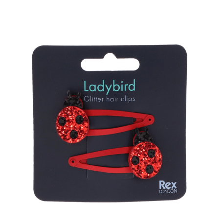 Ladybird Glitter Hair Clips (set Of 2)