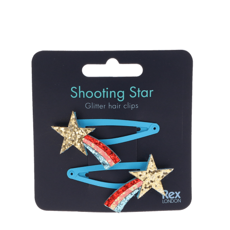 Shooting Star Glitter Hair Clips (set Of 2)