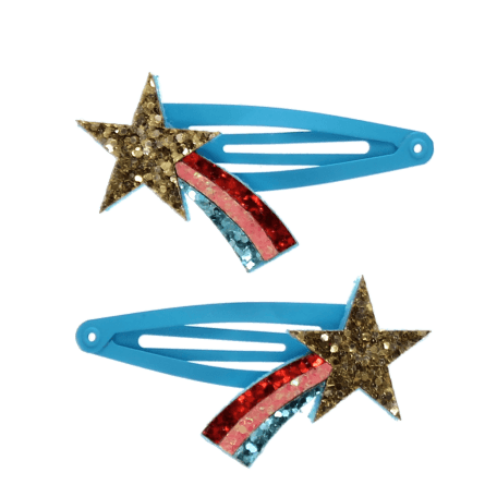 Shooting Star Glitter Hair Clips (set Of 2)