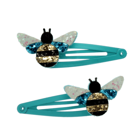 Bumblebee Glitter Hair Clips (set Of 2)