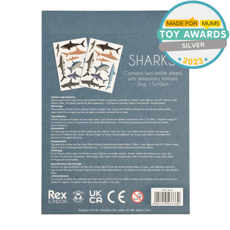 Shark Temporary Tattoos (2 Sheets)