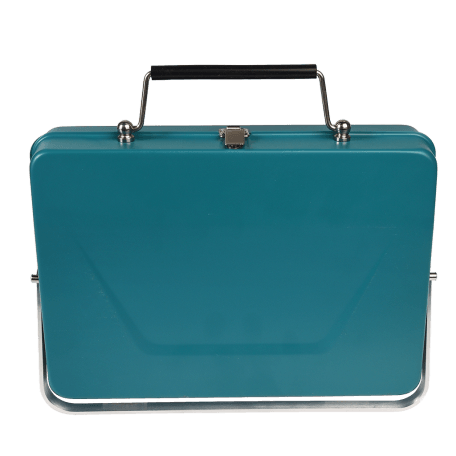 Portable Suitcase Bbq in Blue