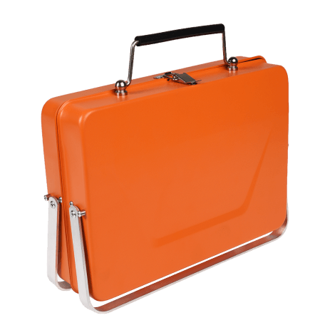 Portable Suitcase Bbq - Orange