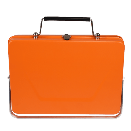 Portable Suitcase Bbq - Orange