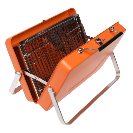 Portable Suitcase Bbq - Orange