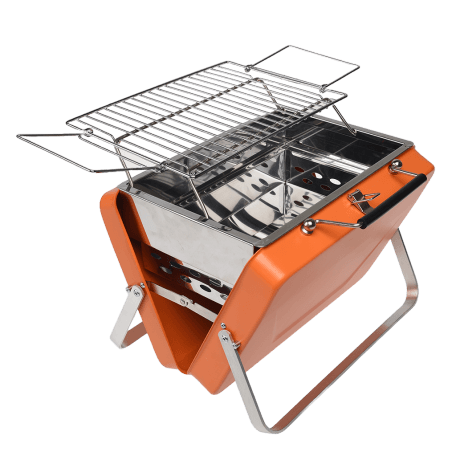 Portable Suitcase Bbq - Orange