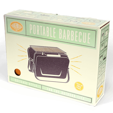 Portable Suitcase Bbq - Burnt Orange